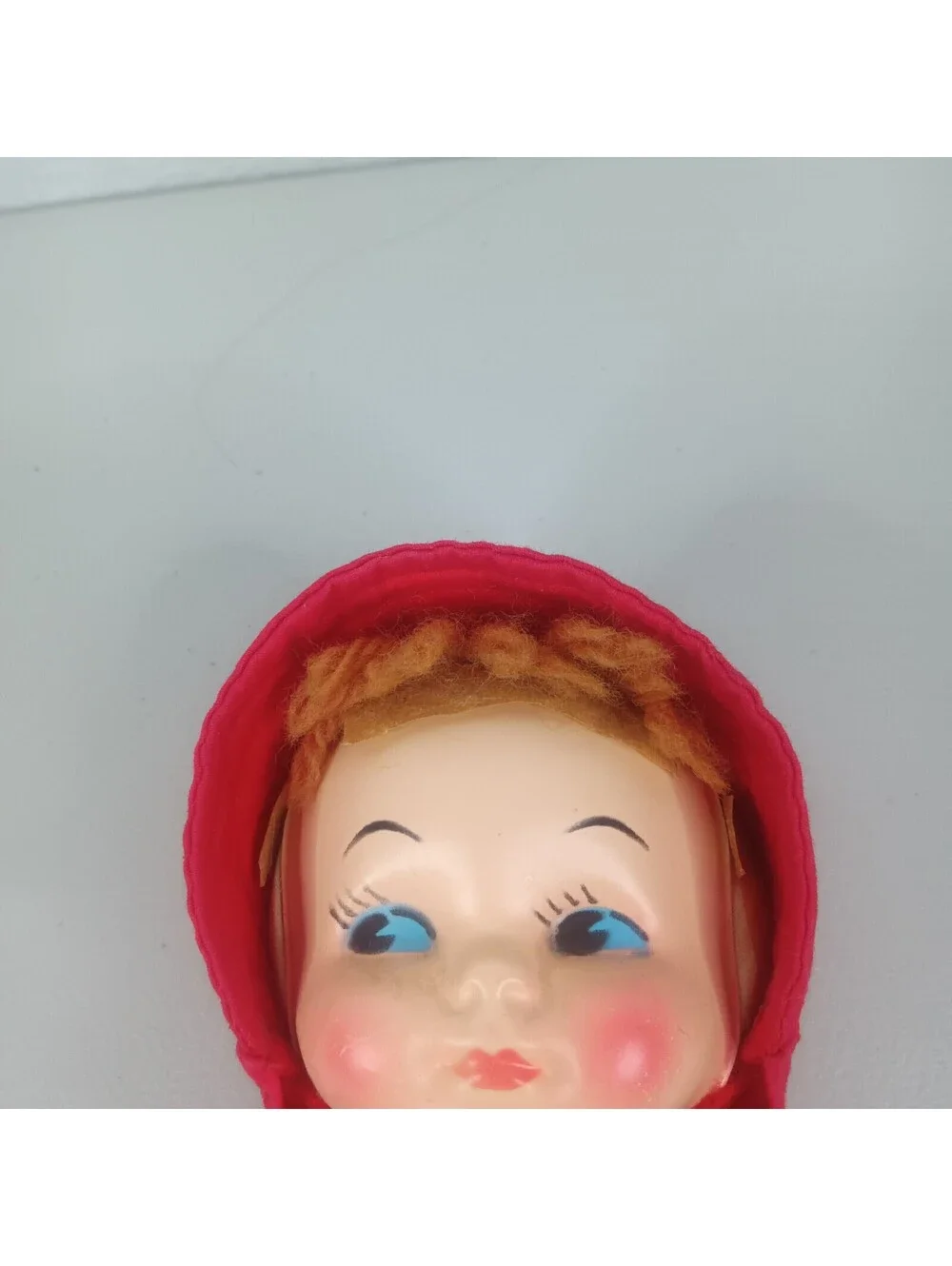 Vintage Handmade Kitschy Red Dress Doll W Empty Glass Crisco Body One Of A Kind